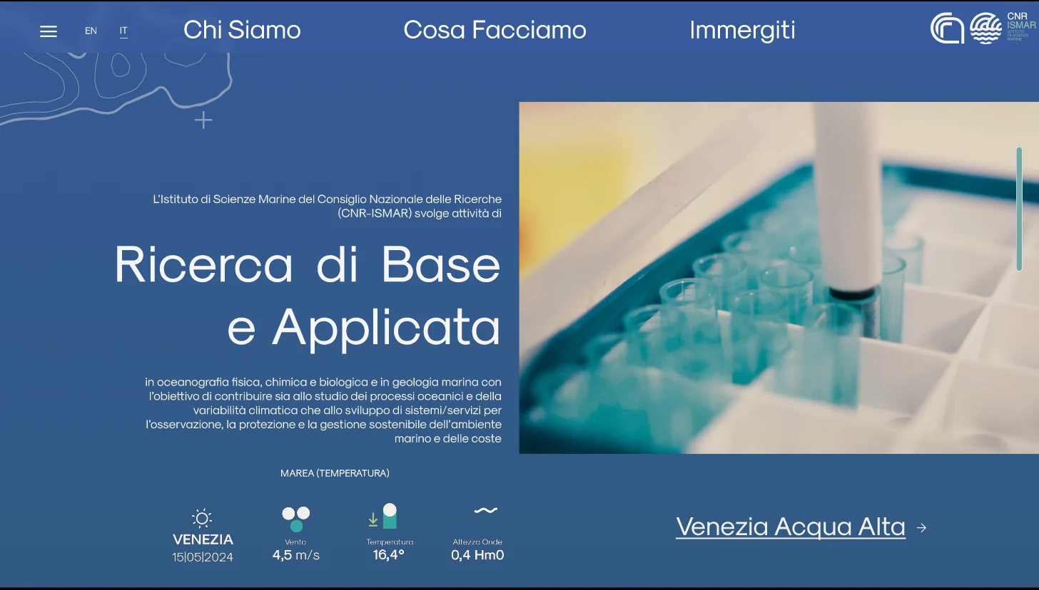 Anteprima: Sito istituzionale CNR-ISMAR